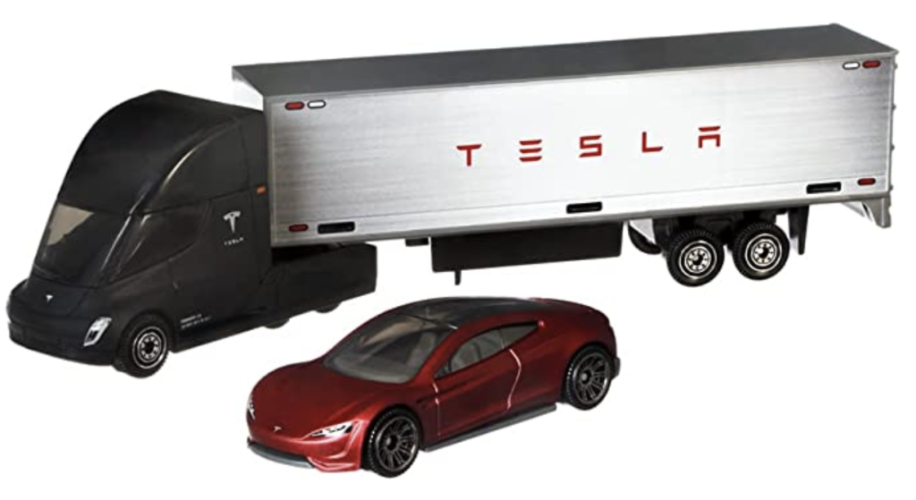 Tesla Semi toy truck and car 1:64 scale Diecast alloy