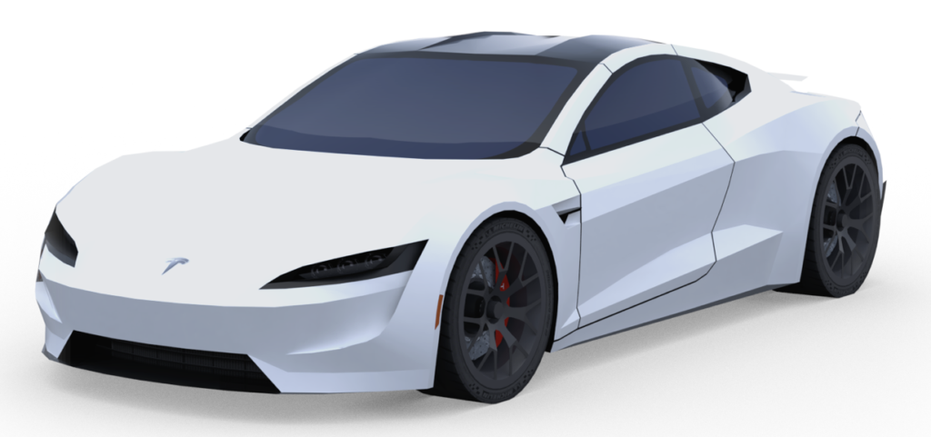 Tesla Roadster Paper Craft Toy